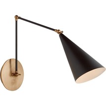 Brass Sputnik Light Fixtu Mid Century Long Black Wall Sconce Modern contemporary - £140.18 GBP