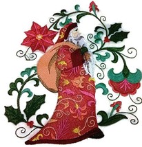 BeyondVision Merry Christmas [Suzani Santa Claus] Embroidered Iron on/Sew Patch  - £20.56 GBP