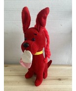 RARE VINTAGE Dream Pets R. Dakin &amp; Co. Dog With Slipper Red Velvet Made ... - $24.02 CAD