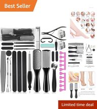 Travel-Friendly 36 in 1 Foot Care Kit - Essential Stainless Steel Pedicu... - $22.72