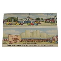 Covey&#39;s New America Lodge &amp; Coffee Shop Salt Lake City Utah Postcard Vintage  - £1.59 GBP