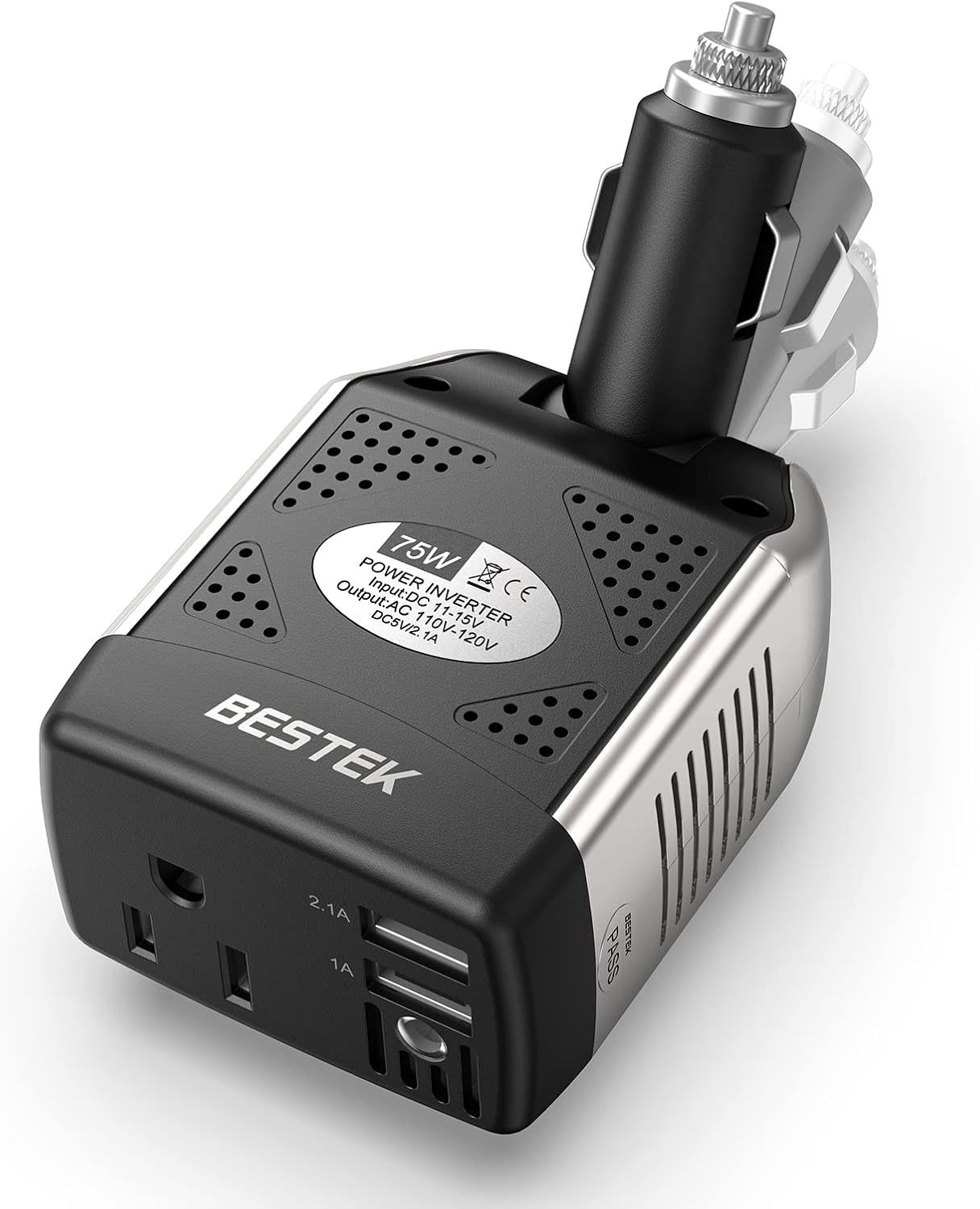 Bestek 75W Power Inverter Dc 12V To 110V Ac Car Inverter Power Converter. - $38.94