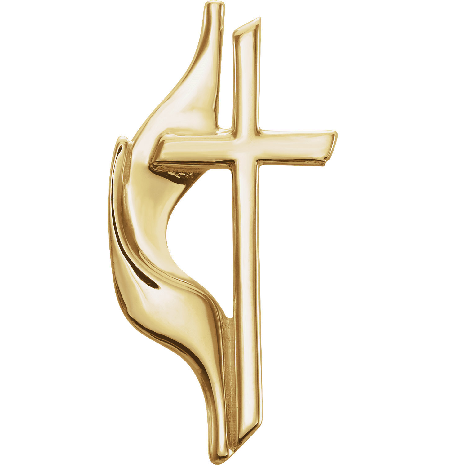 14K Gold Methodist Cross Lapel Pin - $200.99 - $339.99
