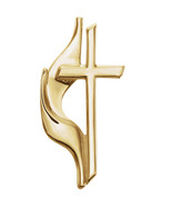 14K Gold Methodist Cross Lapel Pin - £161.05 GBP+