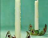 National Handicraft Institute Crystal Candleholders UNP Chrome Postcard L2 - $2.92