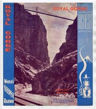 Royal Gorge Colorado Brochure World&#39;s Steepest Gorge 1950&#39;s - $17.82