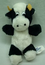 Vintage Dan Brechner Black &amp; White Cow 7&quot; Plush Stuffed Animal Carnival Toy - £14.17 GBP