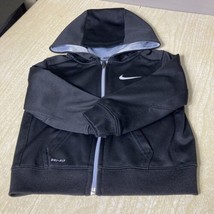 Toddler Boy  Nike Dri Fit 2T Zip Front Hoodie This is Black with Gray Accents - £10.98 GBP