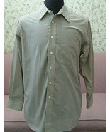 Haggar Clothing Co  button dress shirt size 16 32/33 gray striped pattern  - $18.81