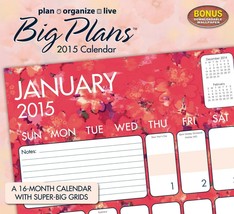 Plan, Organize, Live - Big Plans Wall Calendar (2015) - £10.27 GBP