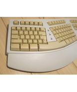 Vtg Microsoft Natural Ergonomic PS/2 Wired Keyboard White 59758 Tested &amp;... - $619.15 MXN