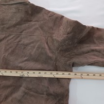 Pronto Uomo Leather Jacket Men's XL Suede Brown Button Up Sport Coat Genuine image 5