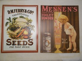 Mennen&#39;s Borated Talcum Toilet Powder &amp; D M Ferry &amp; Co Celebrated Seed T... - $7.83