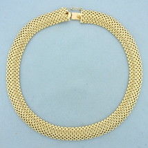 15 Inch Mesh Design Chain Necklace in 14K Yellow Gold - £3,029.62 GBP