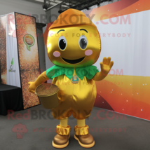 Rust Pot Of Gold mascot costume character dressed with a Romper and Cummerbunds - £991.19 GBP