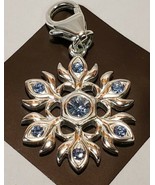 Stunning 100% Authentic Sterling Silver Disney Frozen Snowflake Pendant/... - $667.91 MXN