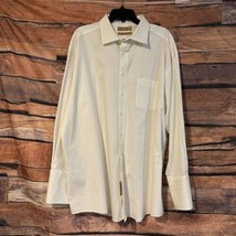 Mens White Dress Shirt Sz 18 34 Big Roundtree &amp; Yorke Gold Label Long Sleeve - £10.80 GBP