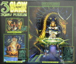 Sethanon Wizard Dragon Don Maitz Glow in Dark 3 in 1 Jigsaw Puzzle New i... - $26.68