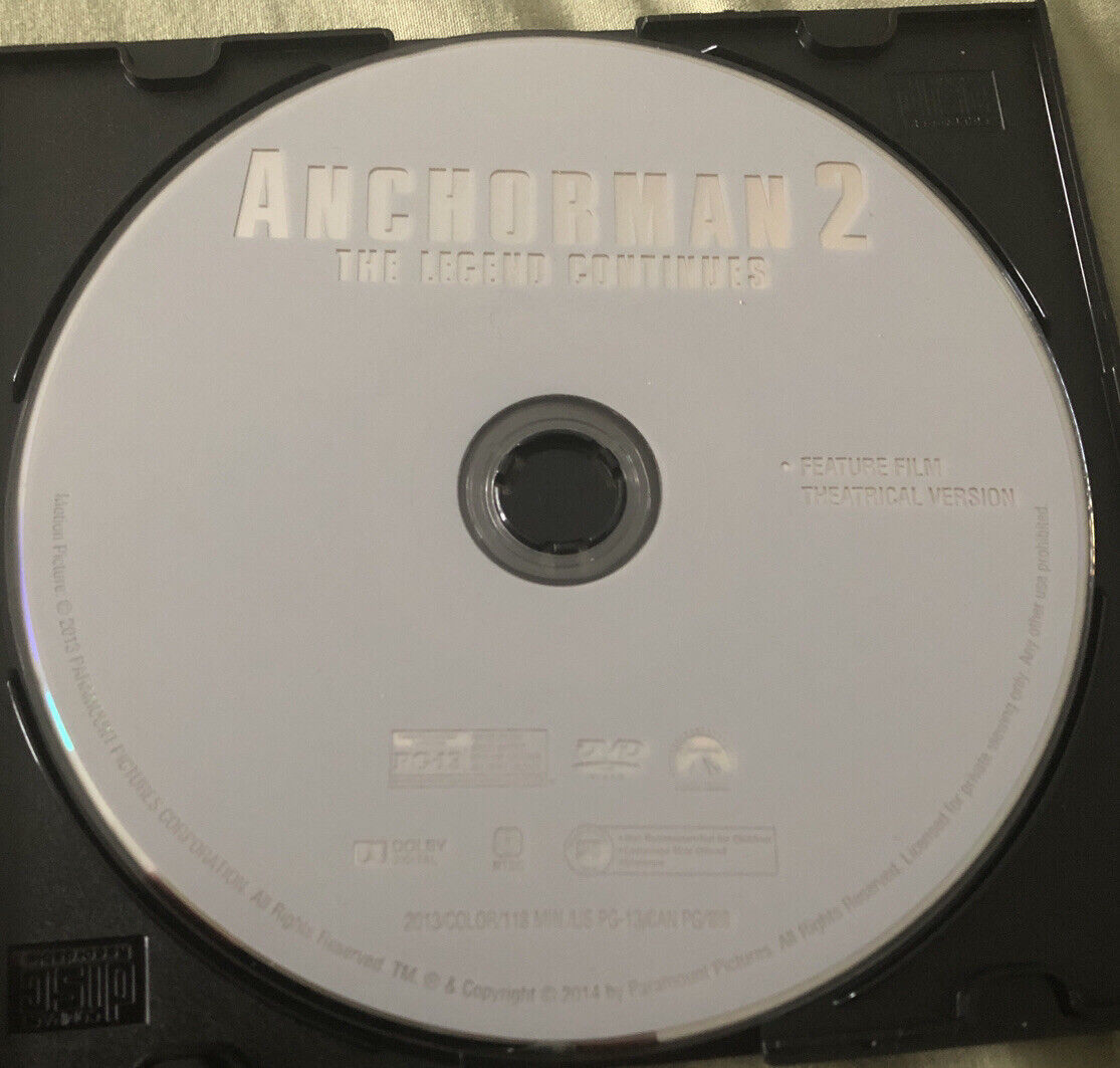 Anchorman 2: The Legend Continues (DVD, 2014, Canadian) BRAND NEW/NO CASE - $7.01