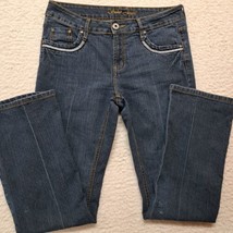 Suko Jeans Women&#39;s Size 11 Blue Straight Leg Cotton Blend Stretch Jeans - £10.85 GBP