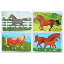 2000s Smilemakers Pony Horse Stickers 2&quot; x 2.75&quot; Set of 4 Pasture Animal... - $5.46 CAD