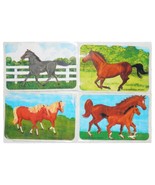 2000s Smilemakers Pony Horse Stickers 2&quot; x 2.75&quot; Set of 4 Pasture Animal... - $5.41 CAD