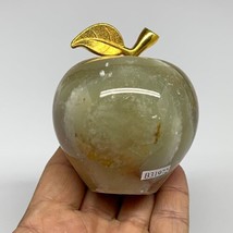 364g, 2.3&quot;x2.5&quot; Natural Green Onyx Apple Gemstone from Afghanistan, B31972 - £39.55 GBP