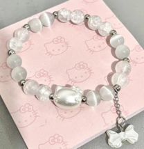 Love couple bracelet handmade beaded cat&#39;s eye hand cute send girlfriend - $19.80