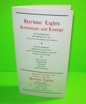 Harbour Lights Atlantic City Menu Restaurant &amp; Cocktail Lounge Vintage H... - $9.31