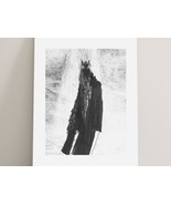 Ghost art print, 5x7. Haunting folk horror ink illustration of dark phan... - £11.72 GBP
