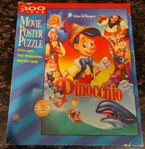 Vintage Disney Pinocchio 300 Piece Movie Poster Jigsaw Puzzle 2'x3’ COMPLETE - £18.94 GBP