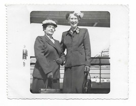 1950&#39;s photograph of two women on board a large ship - £15.97 GBP