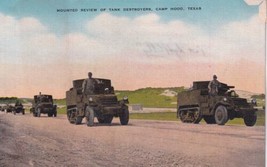 Camp Hood Texas TX Mounted Review Tank Destroyers Postcard C20 - £2.36 GBP