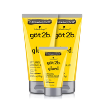 Got2B Glued Styling Spiking Hair Gel 2 - 6Oz Tubes + 1 Travel 1.25Oz Tube - £17.68 GBP