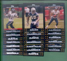 2007 Topps San Diego Chargers Football Team Set  - £3.93 GBP