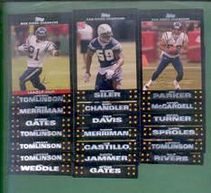 2007 Topps San Diego Chargers Football Team Set  - £3.85 GBP