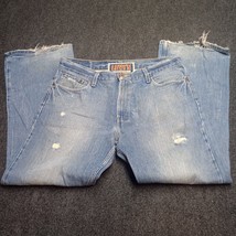 Levi 527 Jeans Men 36x30 Blue Low Relaxed Bootcut Denim Casual Pants - £18.35 GBP