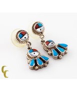 .925 Sterling Silver Coral & Turqouise Dangle Earrings - $2,542.59 MXN .925 Sterling Silver Coral & Turqouise Dangle Earrings - $2,542.59 MXN