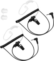 2PCS Acoustic Tube Listen Only Earpiece for 2 Way Radio 3.5mm Clear Acoustic Coi - £30.10 GBP
