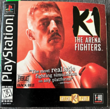 K-1 The Arena Fighters PS1 PlayStation 1 Black Label no jewel case - £13.76 GBP