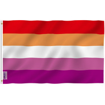 Anley Fly Breeze 3x5 Feet Sunset Lesbian Pride Flag LGBT Les Sunset Pride Flags - £5.43 GBP