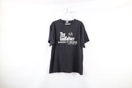Vintage Mens Medium Faded The Godfather Little Italy New York T-Shirt Black - £55.65 GBP