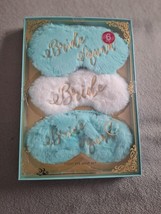 4 Luxurious Sleeping Masks 3 Teal + 1 White Bridal Shower Gift Luxe + Wi... - $8.59