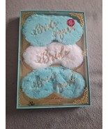4 Luxurious Sleeping Masks 3 Teal + 1 White Bridal Shower Gift Luxe + Wi... - $11.74 CAD