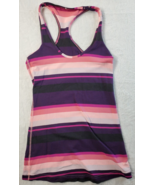Lululemon Tank Top Womens Size Small Multicolor Striped Round Neck Athle... - £14.89 GBP