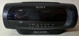Vintage Digital Dual Alarm Clock Radio Sony Dream Machine AM/FM Snooze ICF-C490 - £19.16 GBP