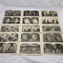 Tinted  Vintage Antique Stereoview Cards lot of 15 children &amp; Animals - £22.94 GBP