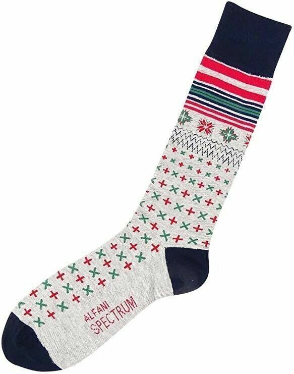Men&#39;s Socks Alfani Spectrum Colored Snowflakes Design Socks Size 10-13 - $2.47