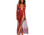 Dreamgirl Lace Gown &amp; G-String Garnet XL Hanging - $41.95