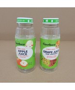 2 Vintage Gerber Baby Juice Jars 8 Oz. With Labels &amp; Lids Early 1990’s - £11.55 GBP